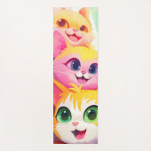 Tapis De Yoga Meowmaste - Cute Kittens Style Anime (Devant)