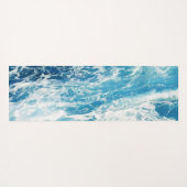 Tapis De Yoga Mer Bleue personnalisée et vagues Océan (Dos (Horizontal))