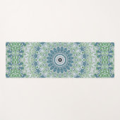 Tapis De Yoga Mer Vert et Bleu Côte Motif Mandala (Devant (Horizontal))