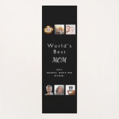 Tapis De Yoga Mère photo collage noir (Devant)