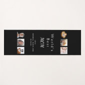 Tapis De Yoga Mère photo collage noir (Devant (Horizontal))