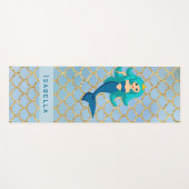 Tapis De Yoga Mermaid princesse bleu violet turquoise écailles f (Devant (Horizontal))