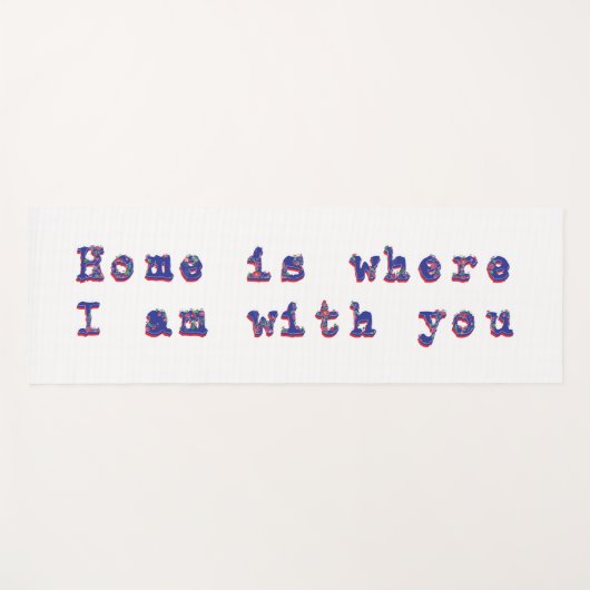 Tapis De Yoga Message d'amour (Devant (Horizontal))