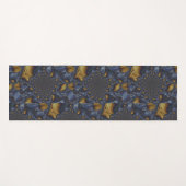 Tapis De Yoga Métal Moulé or et argent bleu (Devant (Horizontal))