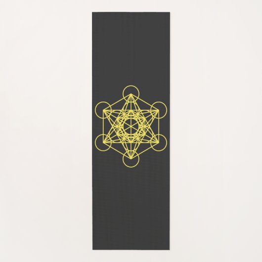 Tapis De Yoga Métatron Cube Géométrie Sacrée (Devant)