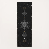 Tapis De Yoga Métatron lune et étoiles géométrie sacrée (Devant)