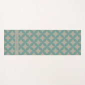 Tapis De Yoga Mi-siècle Moyenne géométrique Rétro Moderne Turquo (Devant (Horizontal))