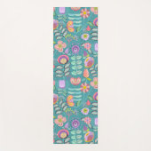 Tapis De Yoga Midcentury Floral Green (Devant)