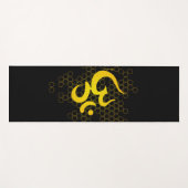 Tapis De Yoga Miel de l'OM - or noir (Devant (Horizontal))