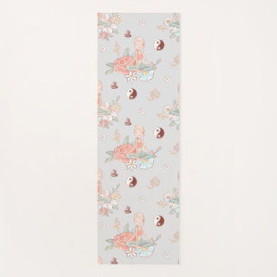 Tapis De Yoga Mignonne Girl Zen Yoga Méditation Yin Yang Namaste