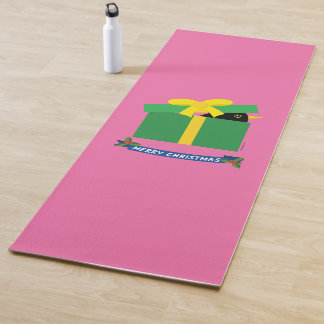 Tapis De Yoga Mignonne Oiseau-Noir En Sortant D'Une Boîte Cadeau