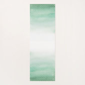 Tapis De Yoga Mignonne sirène verte et blanche hors service (Dos)