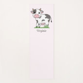 Tapis De Yoga Mignonne Vache Yoga Rose Mat (Devant)