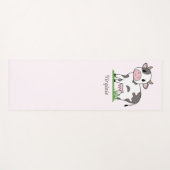 Tapis De Yoga Mignonne Vache Yoga Rose Mat (Devant (Horizontal))