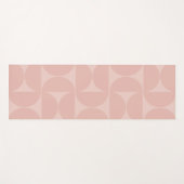 Tapis De Yoga Milieu du siècle moderne Motif Abstrait rose pâle (Devant (Horizontal))