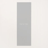 Tapis De Yoga Mini gris clair nom personnalisé monogramme modern (Dos)