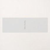 Tapis De Yoga Mini gris pâle nom personnalisé monogramme moderne (Dos (Horizontal))