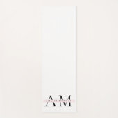 Tapis De Yoga Minimal Pastel rose initial et personnalisé (Devant)