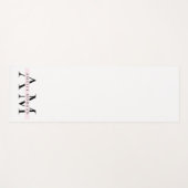 Tapis De Yoga Minimal Pastel rose initial et personnalisé (Devant (Horizontal))