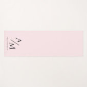 Tapis De Yoga Minimal Pastel rose initial et personnalisé (Devant (Horizontal))