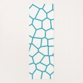 Tapis De Yoga Minimalisme Art Abstrait Pale Turquoise Cellules B (Dos)