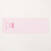Tapis De Yoga Minimalist Pastel Pink Bow Exercise (Devant (Horizontal))