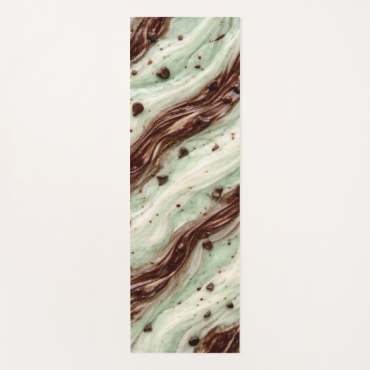 Tapis De Yoga Mint Chocolate Chip Milkshake Marble Design (Devant)