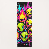 Tapis De Yoga Mix Neon Funky Emoji (Devant)