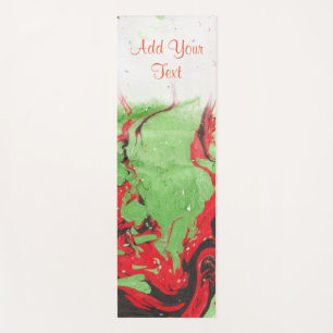 Tapis De Yoga Modèle Abstrait moderne personnalisé rouge vert no