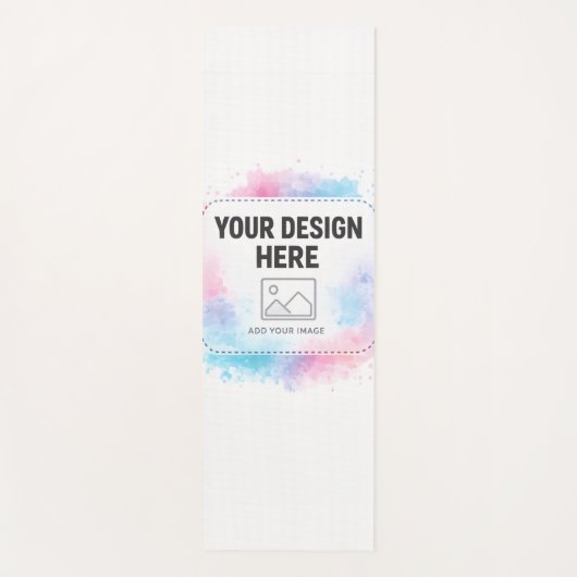 Tapis De Yoga Modèle de conception aquarelle modifiable – Votre  (Devant)