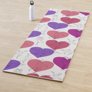 Tapis De Yoga Modèle de postures de yoga Motif de yoga sans co