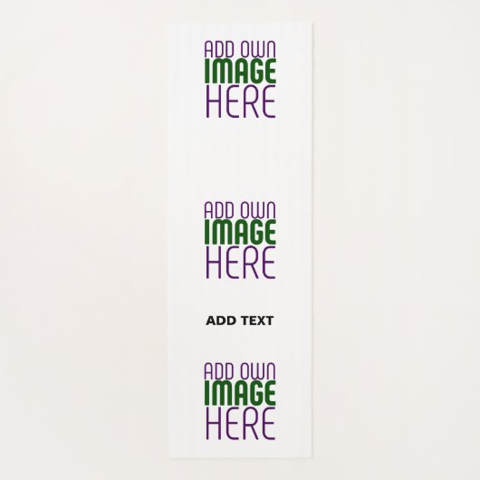 TAPIS DE YOGA MODÈLE DE TEXTE D'IMAGE BLANCHE SIMPLE MODERNE (Dos)