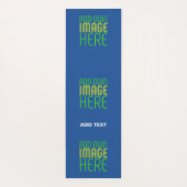 TAPIS DE YOGA MODÈLE DE TEXTE D'IMAGE BLEU MODERNE MODIFIABLE (Dos)