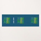 TAPIS DE YOGA MODÈLE DE TEXTE D'IMAGE BLEUE MODERNE ÉDITABLE PRU (Dos (Horizontal))