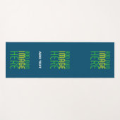 TAPIS DE YOGA MODÈLE DE TEXTE D'IMAGE BLEUE MODERNE ÉDITABLE PRU (Devant (Horizontal))
