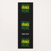 TAPIS DE YOGA MODÈLE DE TEXTE D'IMAGE NOIRE SIMPLE ET MODERNE (Dos)