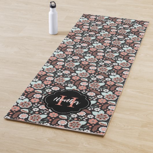 Tapis De Yoga Modèle floral Boho personnalisé (En situation)