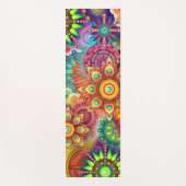 Tapis De Yoga Modèle floral psychédélique (Devant)