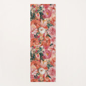 Tapis De Yoga Modèle Floral rose orange (Devant)