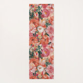 Tapis De Yoga Modèle Floral rose orange (Dos)