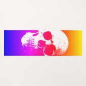 Tapis De Yoga Modèle Jaune Orange Rouge Bleu Violet Crâne (Devant (Horizontal))