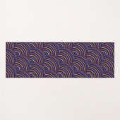 Tapis De Yoga Modern Abstract Colorful Circles on Black (Devant (Horizontal))