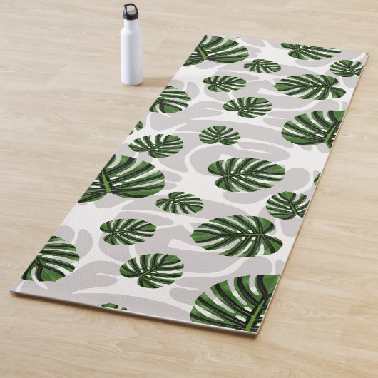 Tapis De Yoga Modern Boho Botanical Leaves Pattern (En situation)