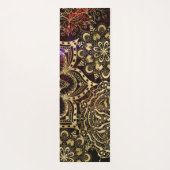 Tapis De Yoga Modern Gold Mandala Pattern Custom Name (Dos)