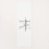 Tapis De Yoga Modern Monogram Minimal Black White (Dos)