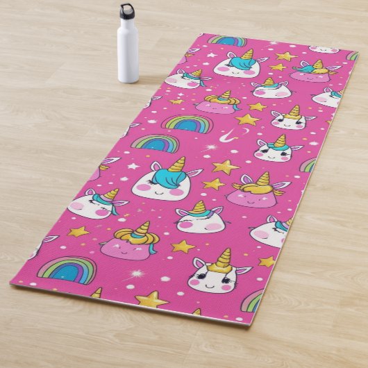 Tapis De Yoga modern simple unicorn pattern rainbow for her (En situation)