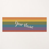 Tapis De Yoga Moderna Linear | MCM Rainbow Personalised (Devant (Horizontal))