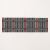 Tapis De Yoga Moderne Boho Ethnique Géométrique Multi Marine (Devant (Horizontal))