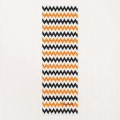 Tapis De Yoga Moderne Chic Orange Noir Design Monogramme Exercic (Devant)