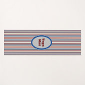 Tapis De Yoga Moderne Chic rayé (Devant (Horizontal))